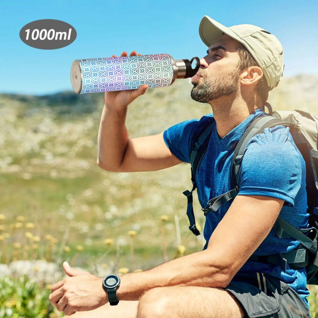 20 oz Insulated Stainless Steel Water Bottle with Straw Lid H810