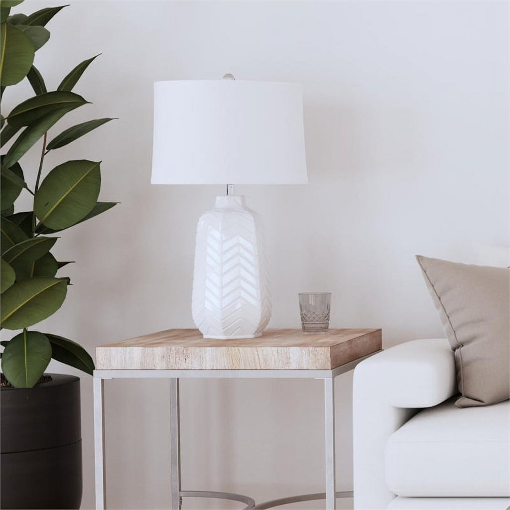 White Ceramic Table Lamp Z826