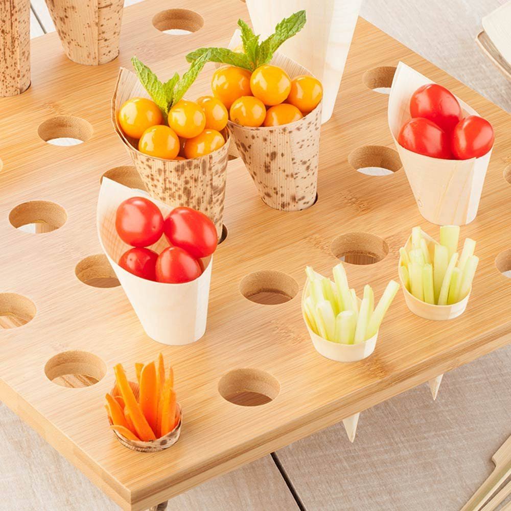 36 Slots Bamboo Cone Stand Z4562