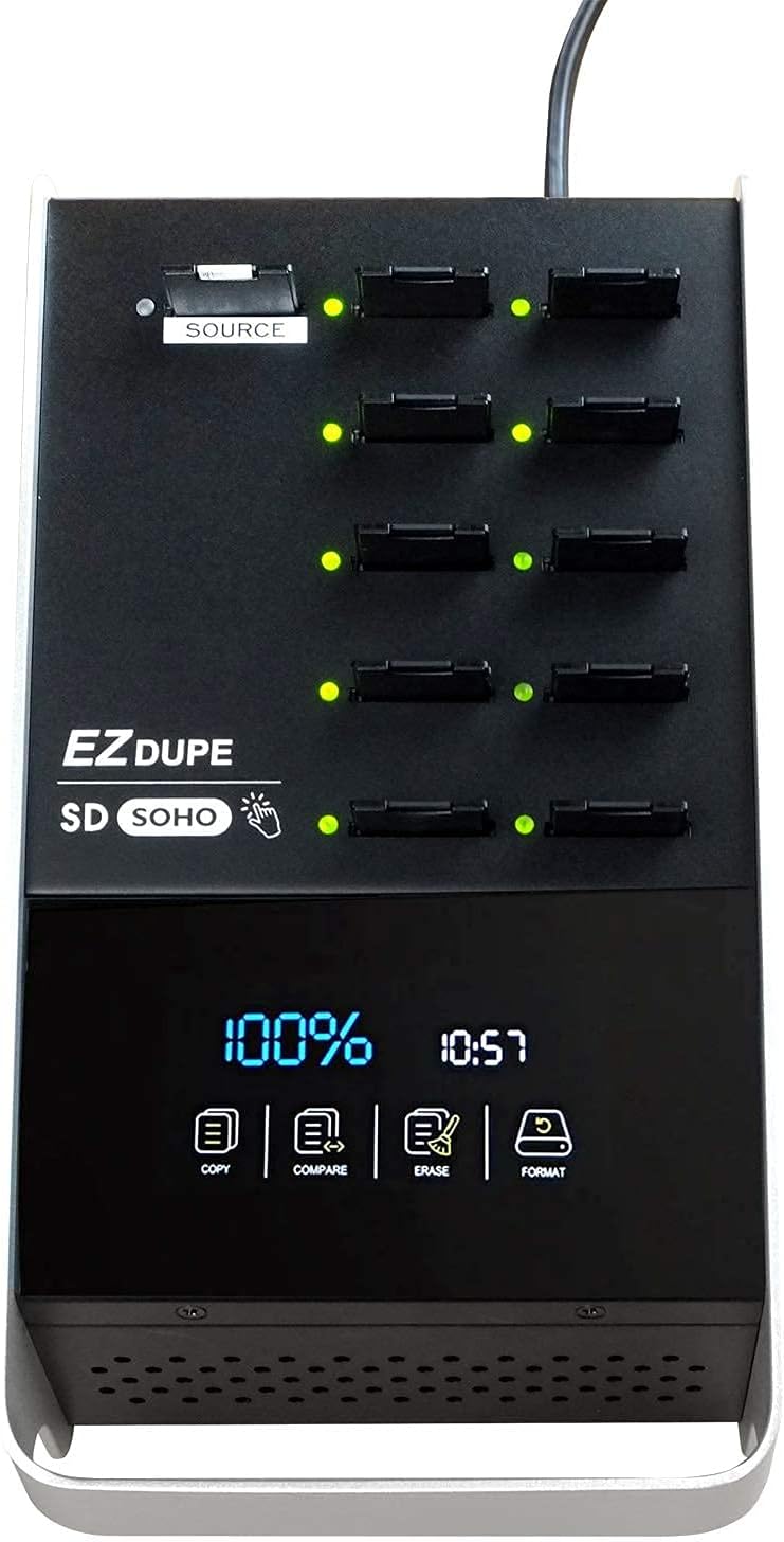 1 to 10 SD Duplicator with Touch Screen V2497