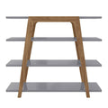 Watkins Grey Geometric 4-Shelf Ladder Bookcase F937326