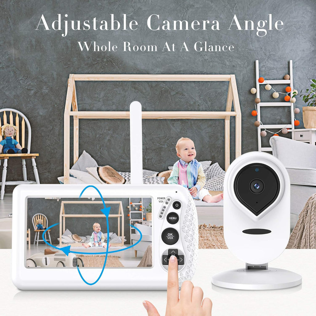 4.3 1080P HD Split-Screen Video Baby Monitor with 2 Cameras and Audio P96596