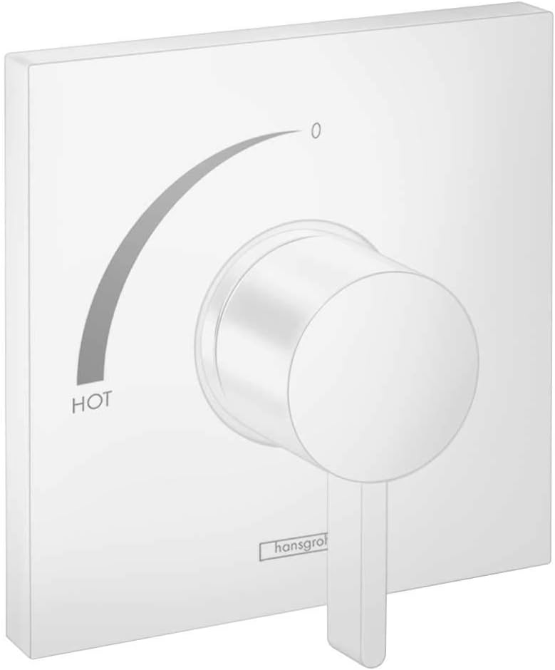 Matte White Shower Valve Trim B422757