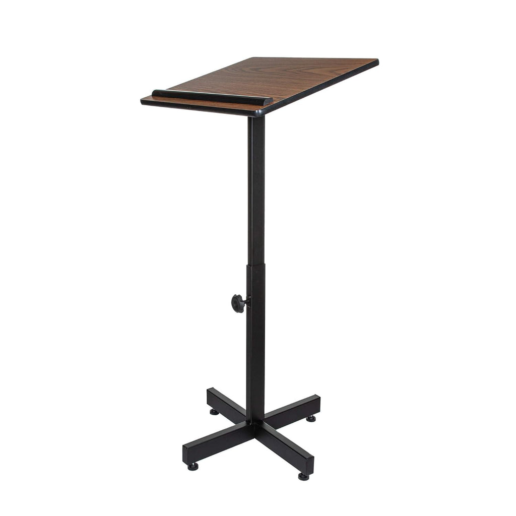 Mahogany Height Adjustable Portable Lectern Stand Pack of 2 U48581