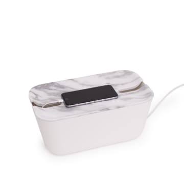 White Marble Medium Cable Tidy Organizer Y45857