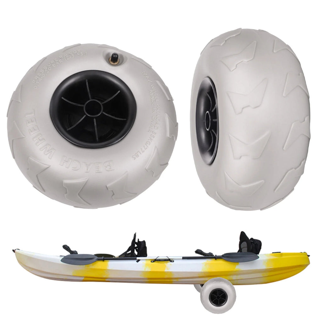 2pcs 9'' Inflatable Wheels Replacement Sand Tire PVC for Kayak Dolly Cart A897