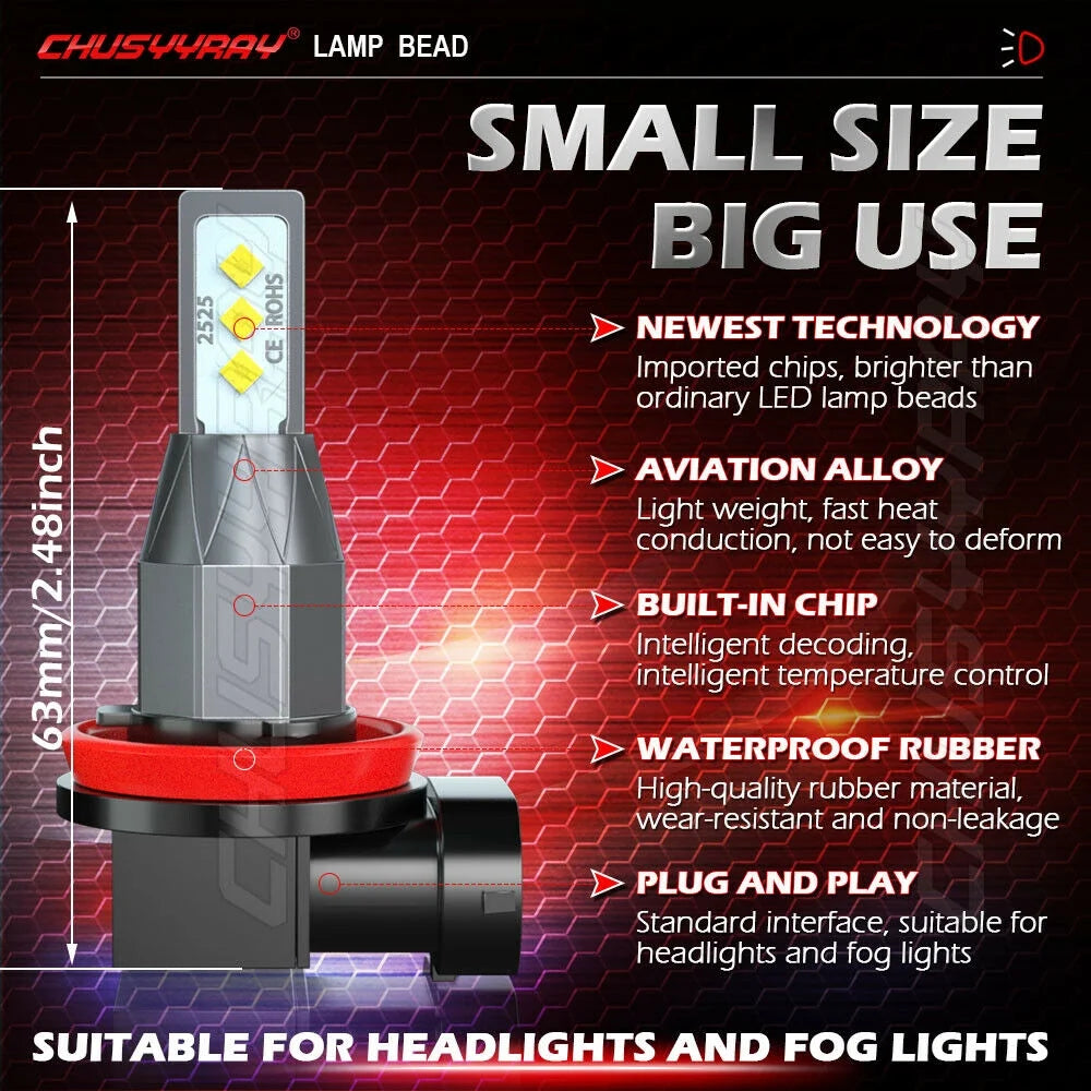 4x LED Headlight Fog Light Hi-Lo R559