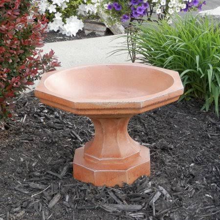Ocher Yellow Octagon Bird Bath X94887