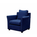 Royal Blue Woven Linen Accent Arm Chair U2160