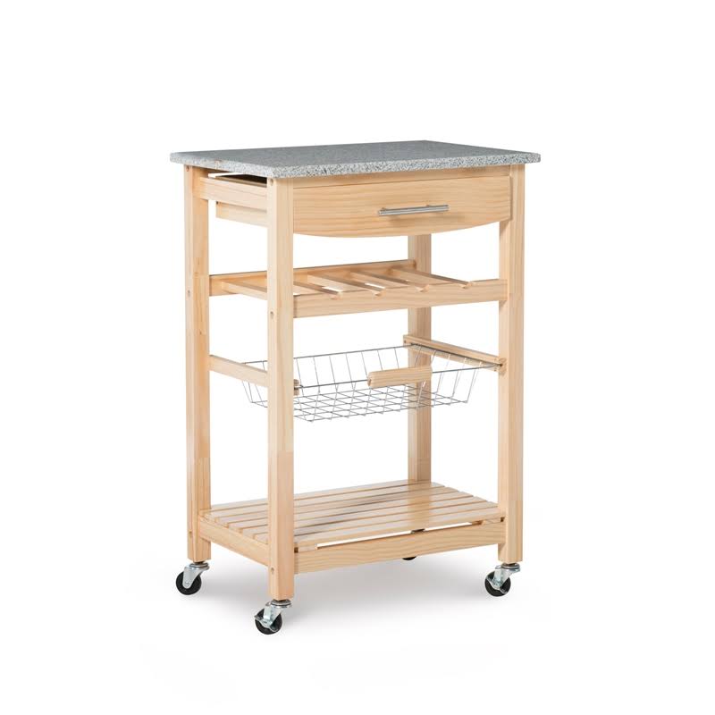 Granite Top Kitchen Cart E685392