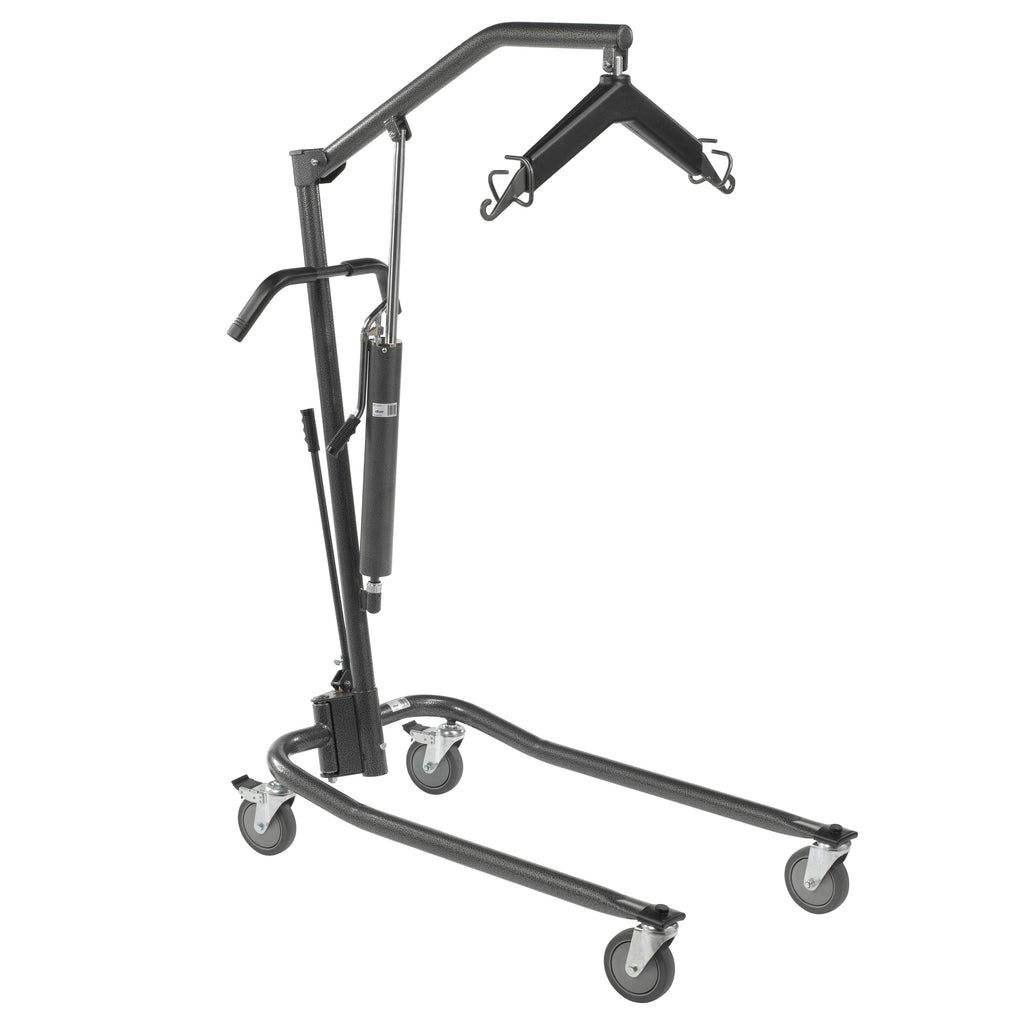 Hydraulic Patient Lift with Six Point Cradle, 5x22 Casters, Silver Vein O72245