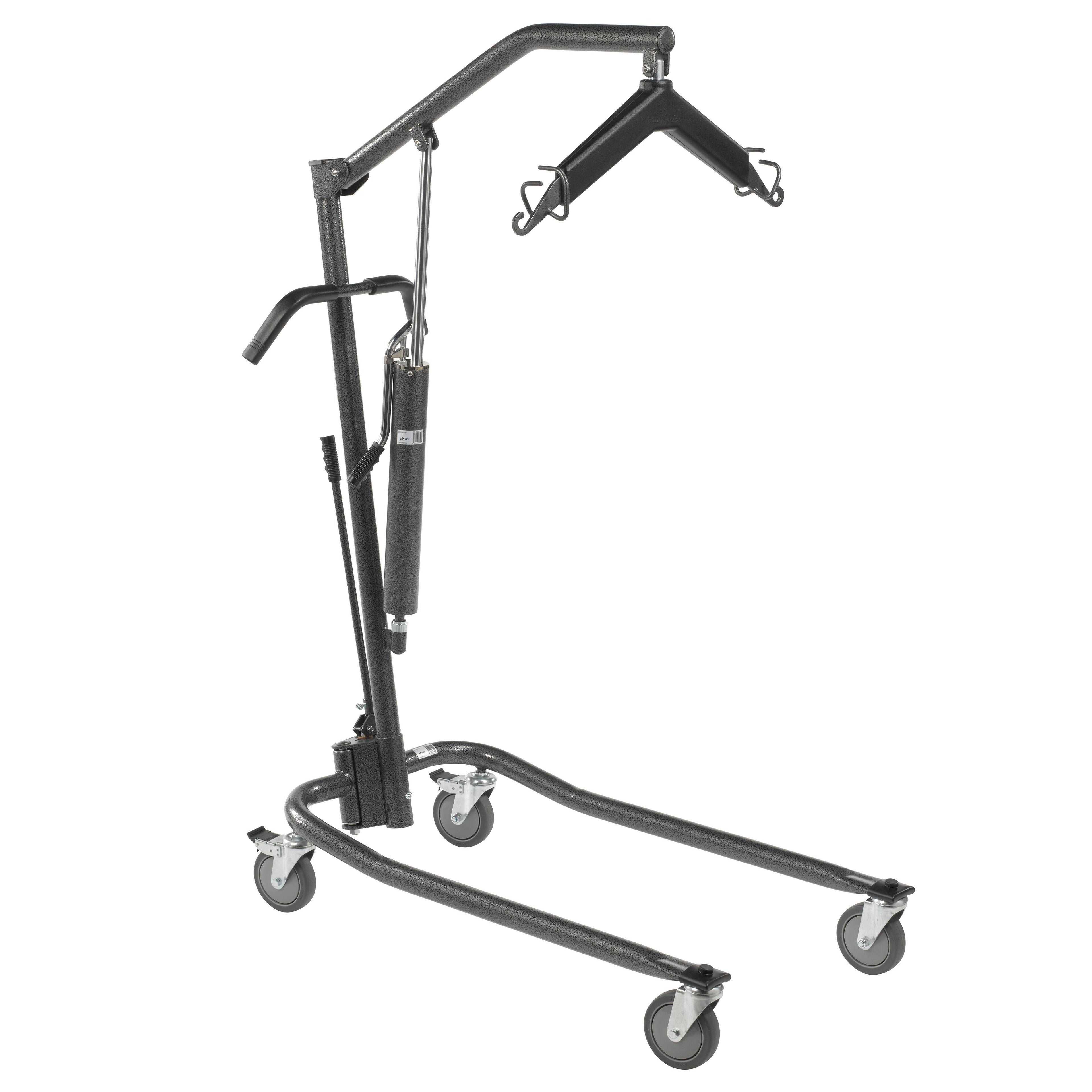 Hydraulic Patient Lift with Six Point Cradle, 5x22 Casters, Silver Vein O72245