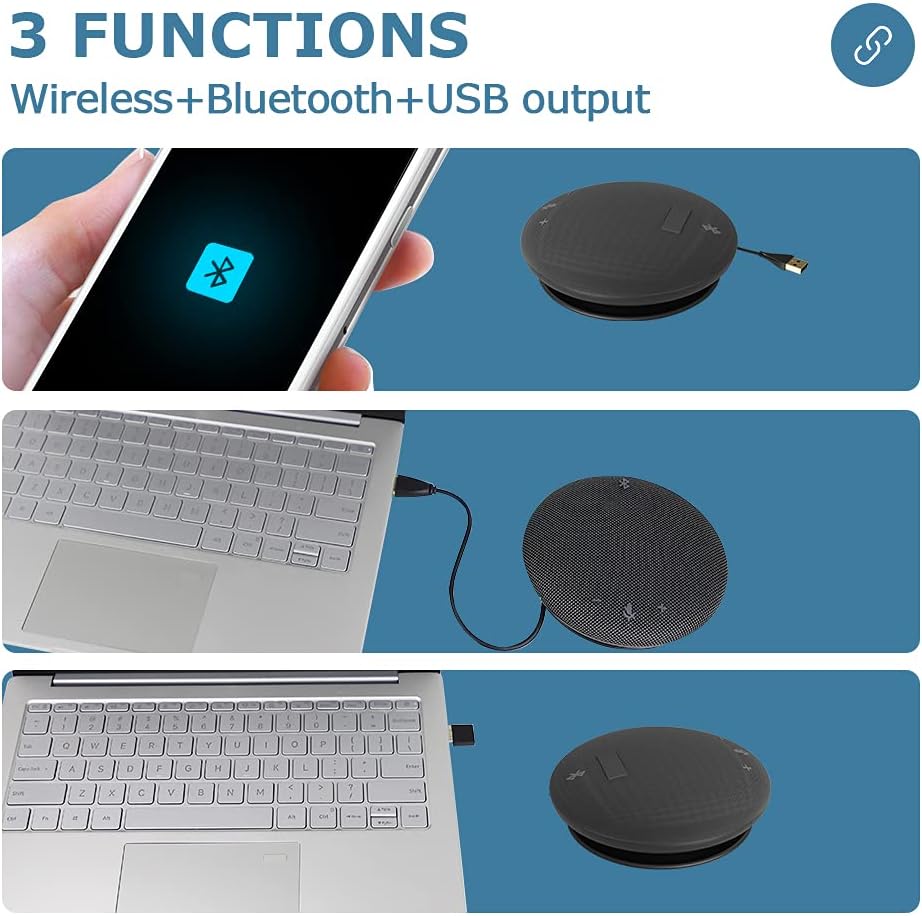 Wireless Bluetooth USB Conference Room Omnidirectional Microphone Speaker M928