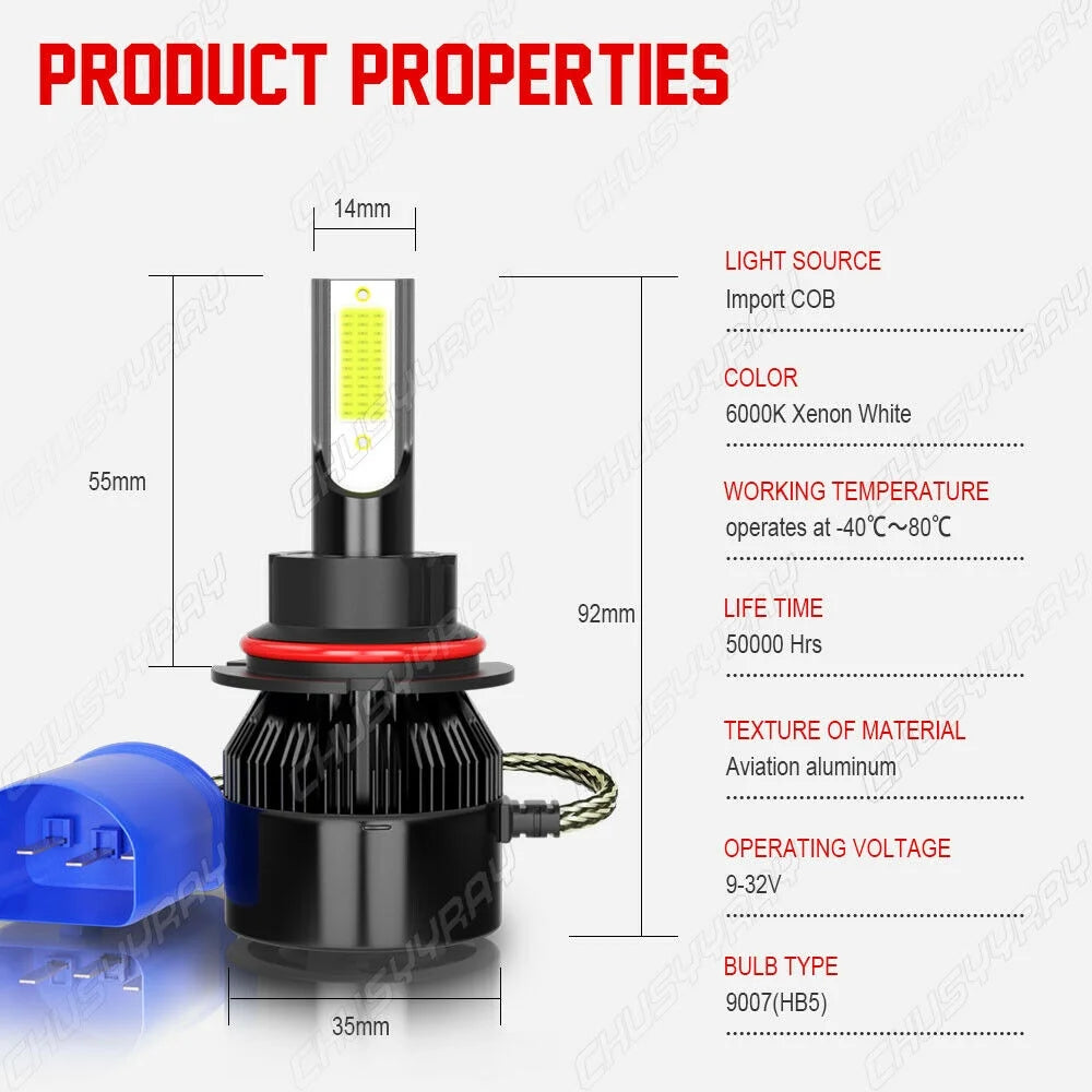 4x LED Headlight Fog Light Hi-Lo R559