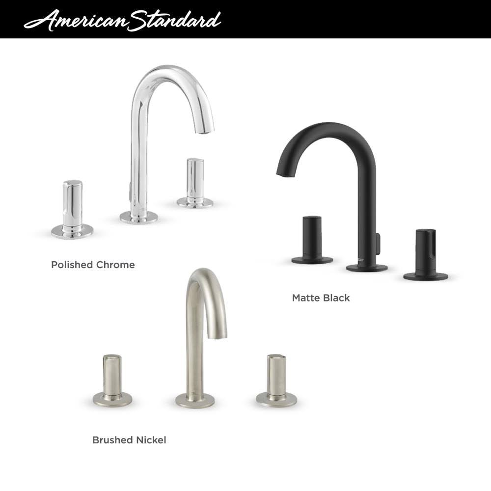 Brushed Nickel Widespread Bathroom Faucet with Knob Handles I665597