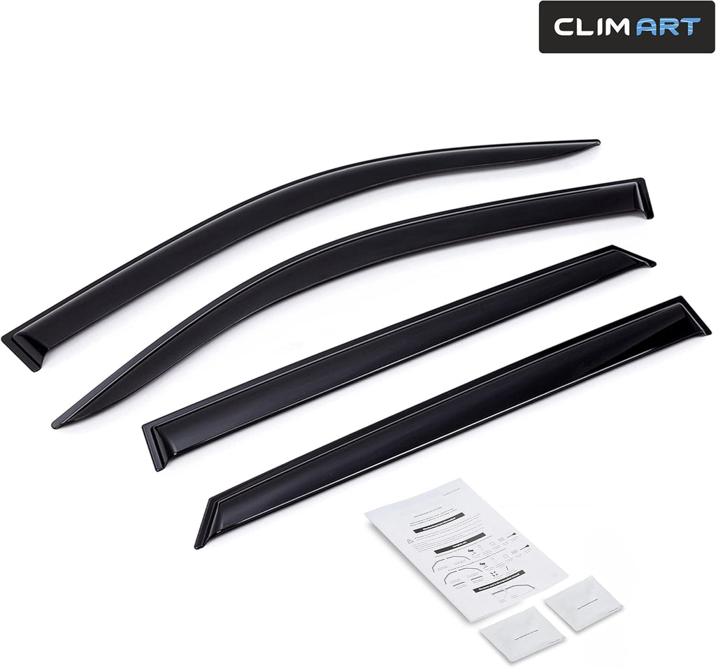 Dark Smoke Tape-on Window Deflectors 4pcs I713