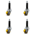 Low Profile Poly Swivel Caster with 35mm Wheel and Expanding Stem Set of 4 N58732