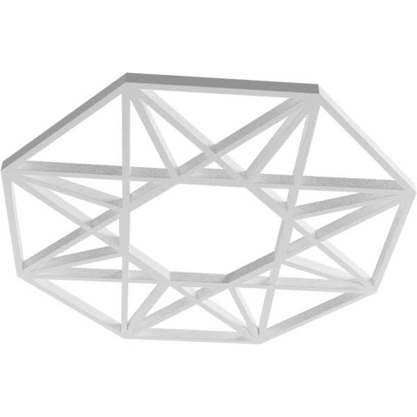 40x22OD x 15 1/2x22ID x 1x22P PVC Pierced Ceiling Medallion N898