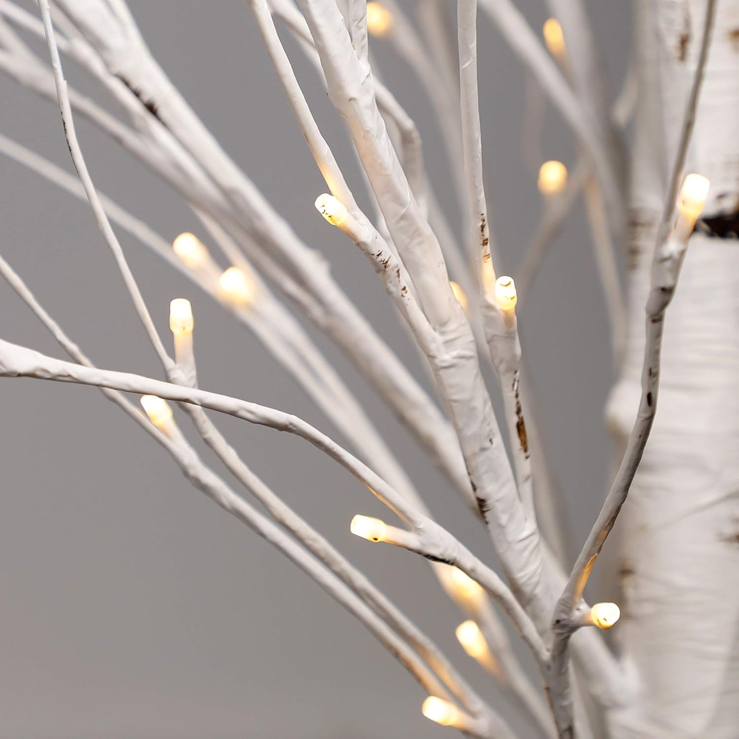 6 Feet 96 LED Lighted Birch Tree Pack of 2 V4525