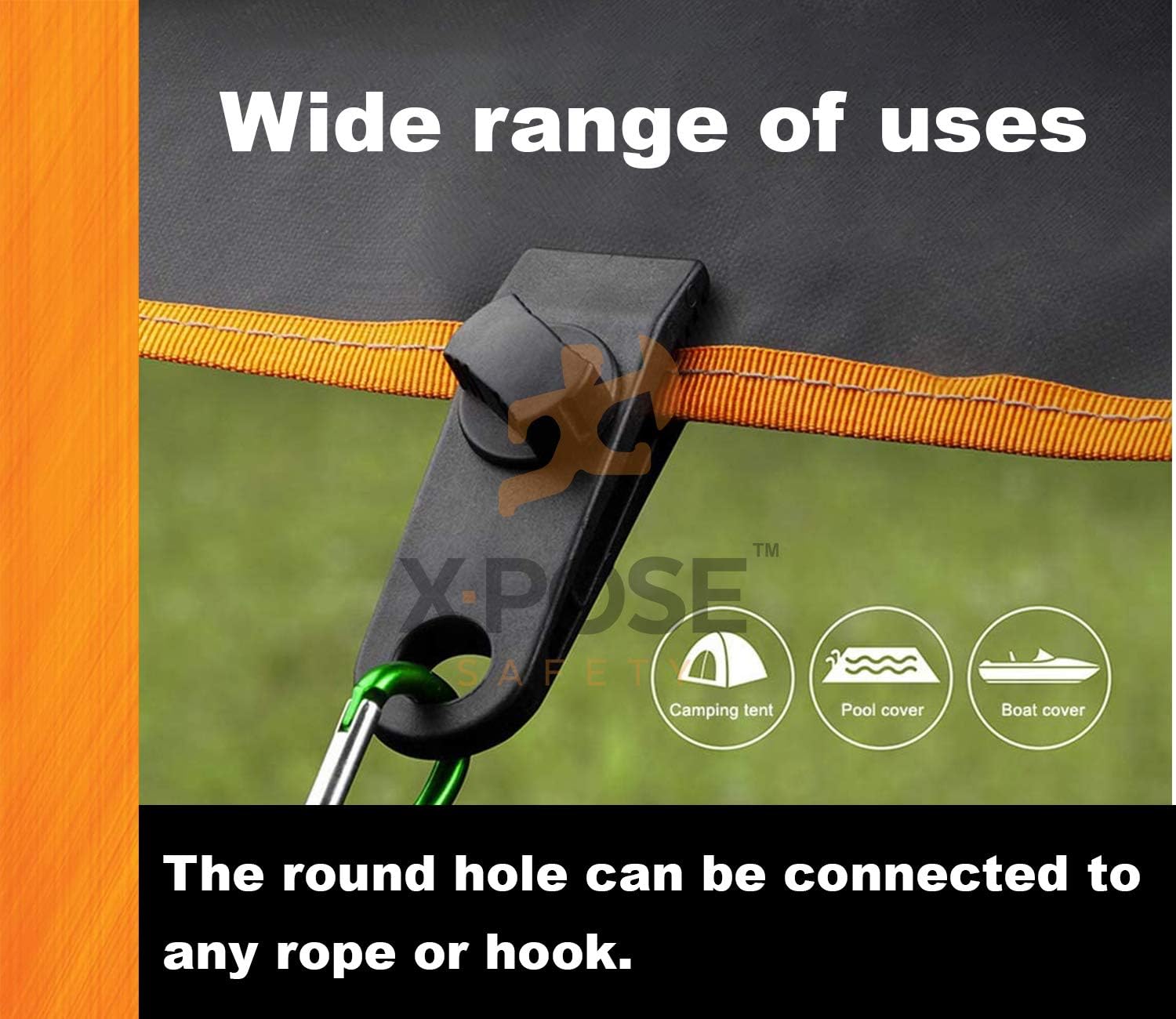 10 Pack Heavy Duty Reusable Tarp Clips W899