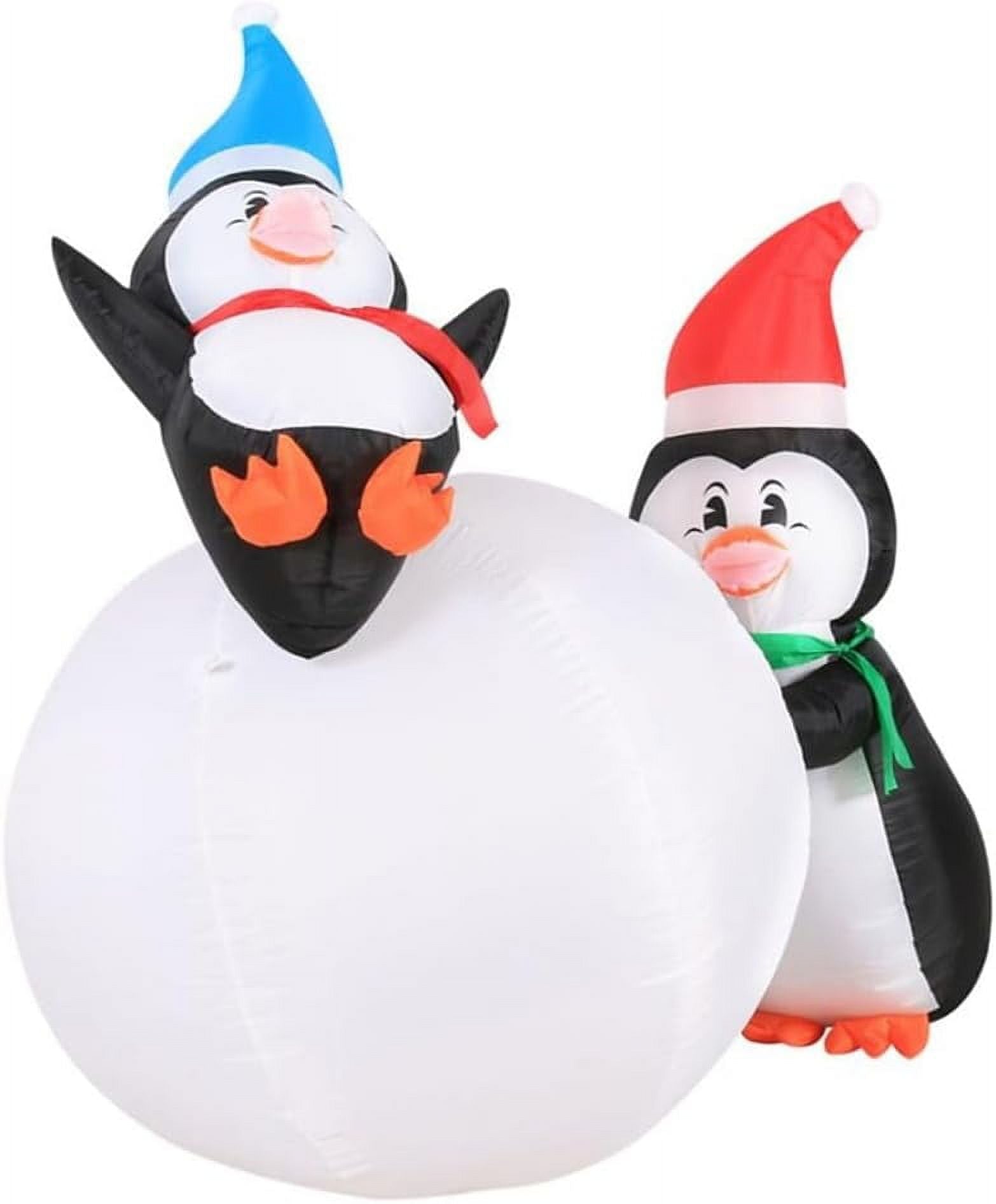 6 Foot Inflatable Penguins With Swirling Lights O610