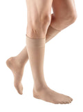 Beige Calf High Closed Toe Compression Stocking M157