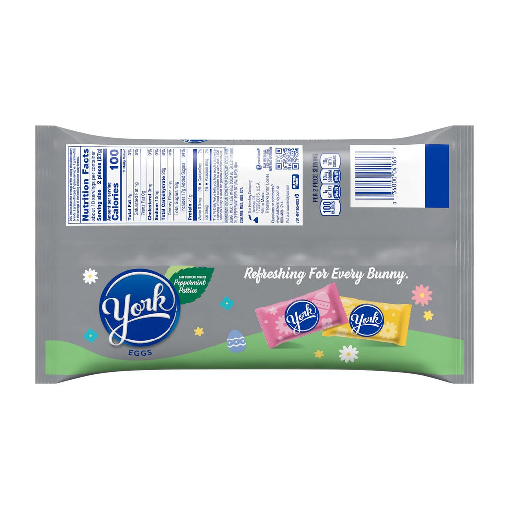 Dark Chocolate Peppermint Patties Eggs Candy, Bag 9.6 oz I624060