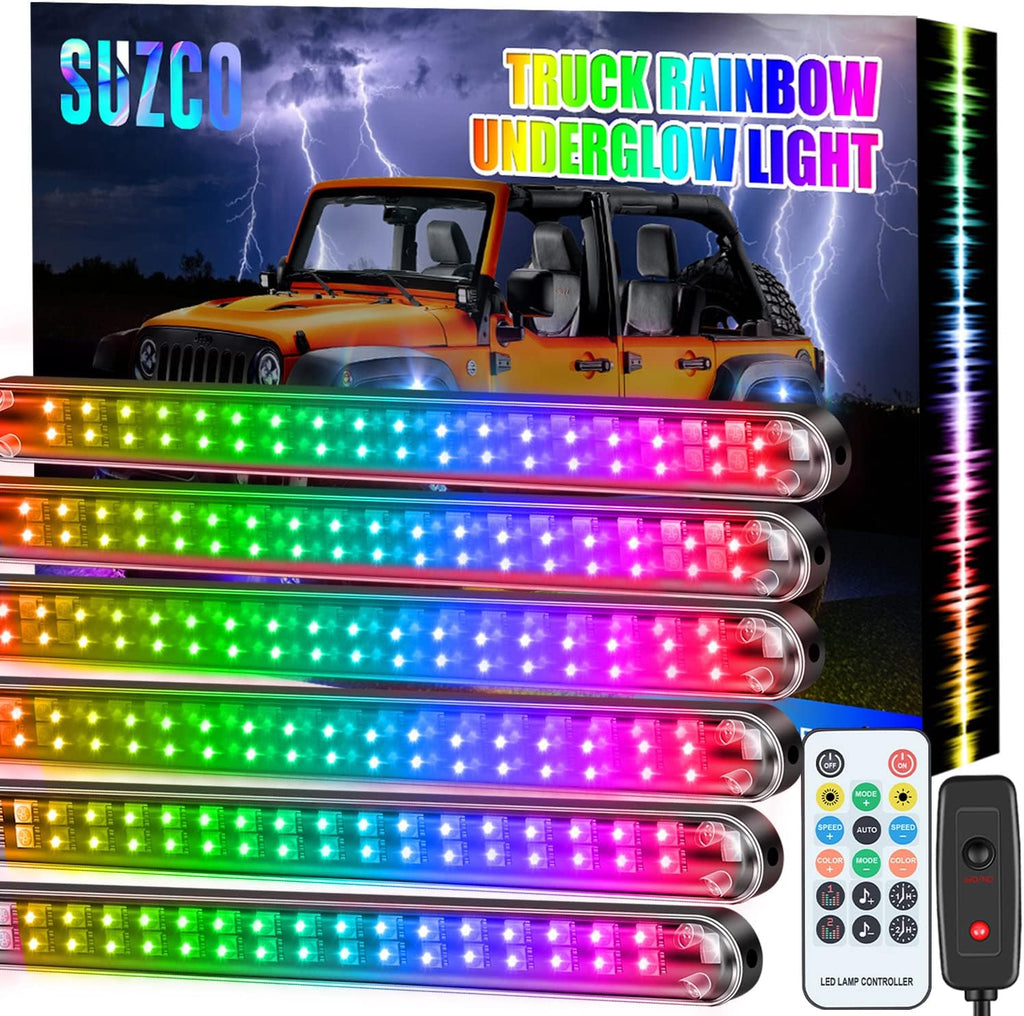 6PCS 216-LEDs Double-Row Neon Underbody LED Strips Kit with APP IP68 12V C78149