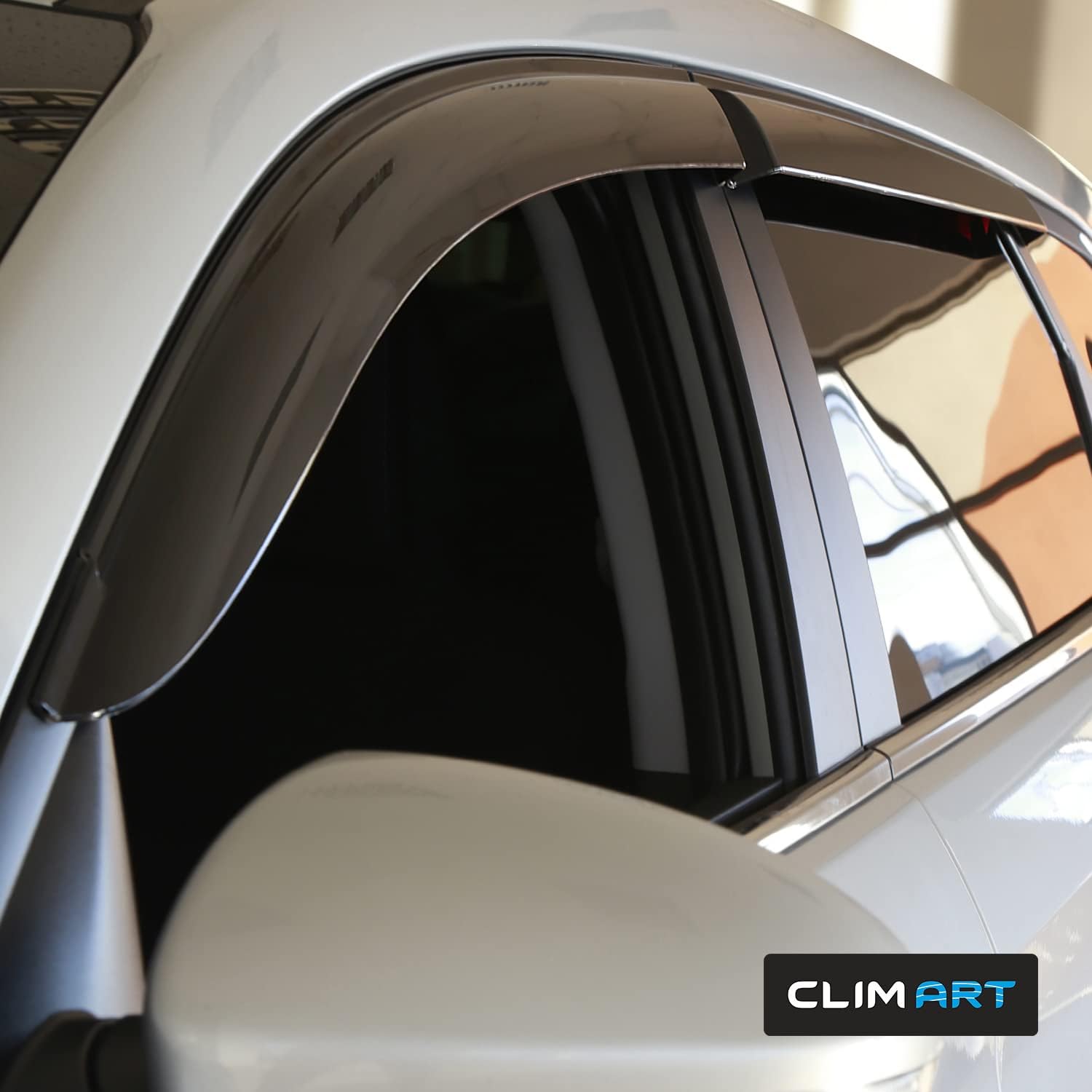 Dark Smoke Tape-on Window Deflectors 4pcs I713
