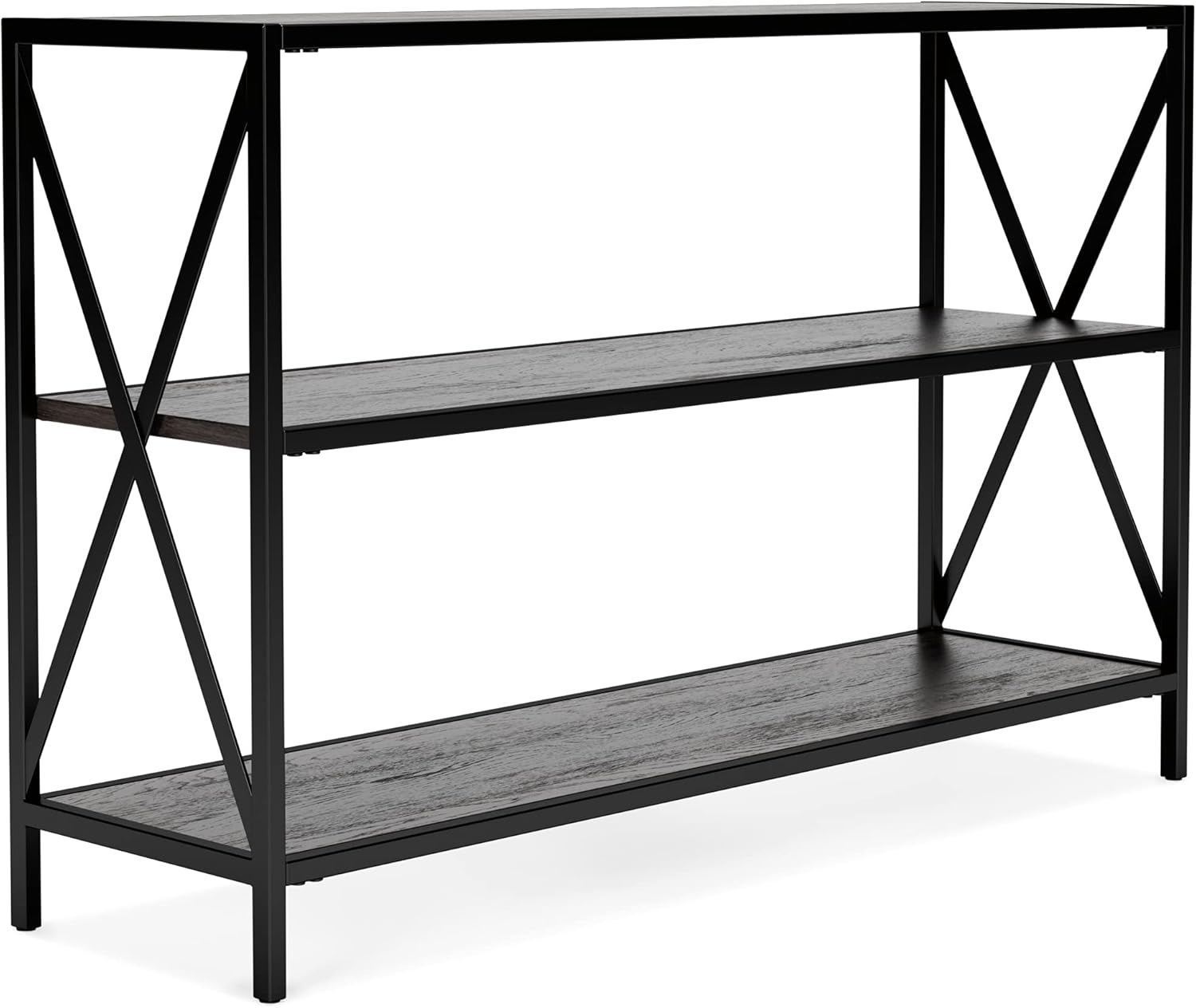 Black 3-Tier Bookcase S142