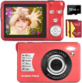 Compact 30MP 1080P Digital Camera with 32GB SD Card and 2 Batteries G4879