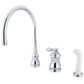 Chrome Single Handle Kitchen Faucet with Sprayer I5215