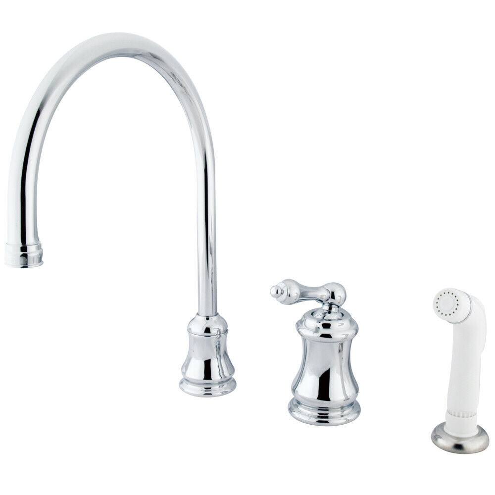 Chrome Single Handle Kitchen Faucet with Sprayer I5215