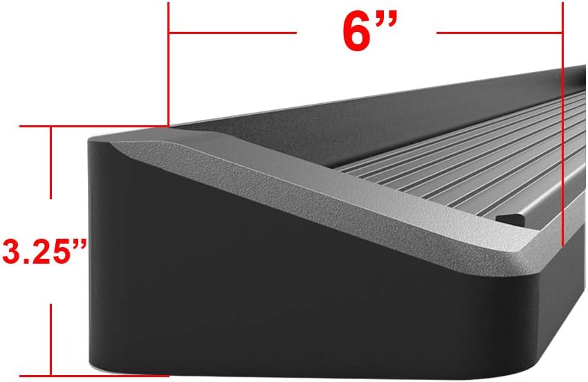 6in Black Running Boards E55326
