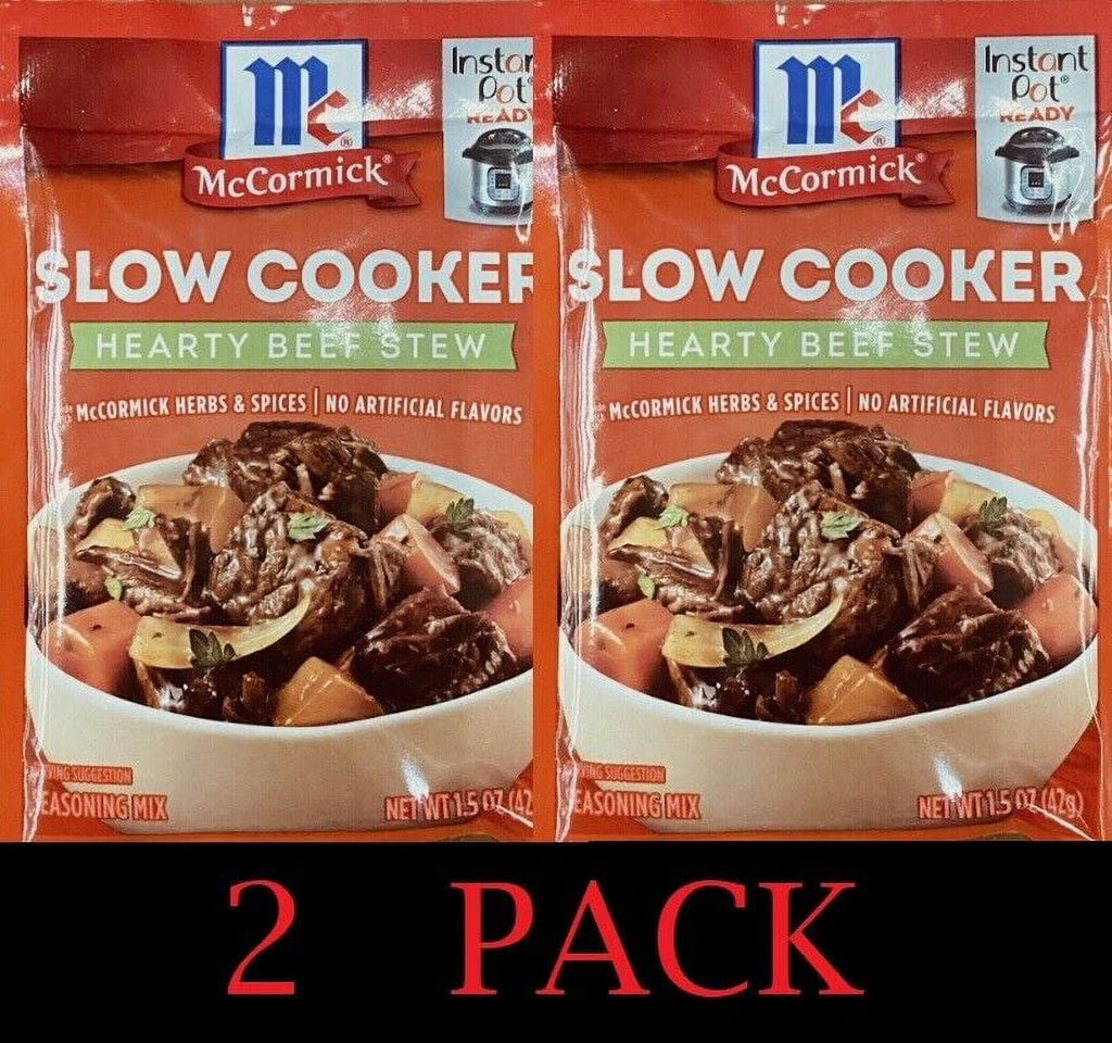 2x McCormick Slow Cooker HEARTY BEEF STEW Seasoning Mix Spices 1.5 oz 2 PACK E656