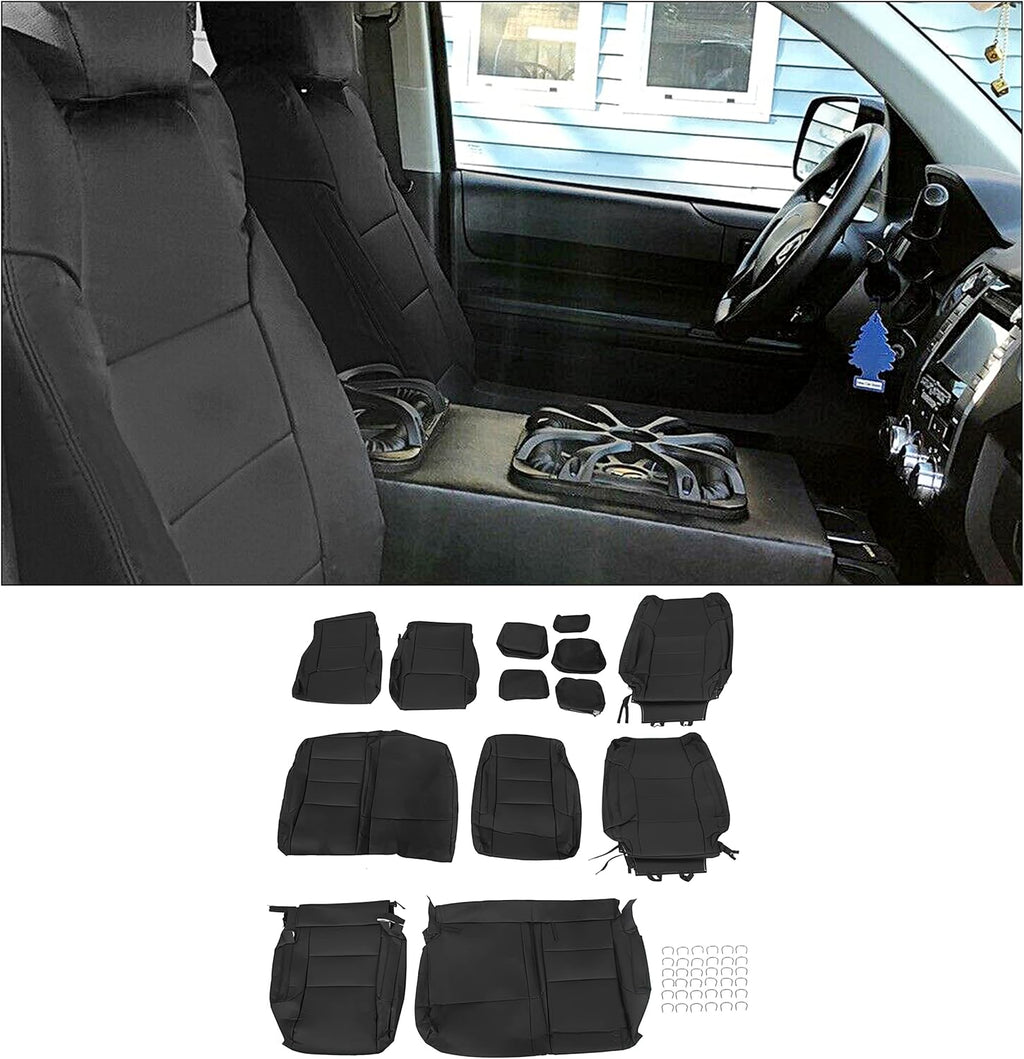 Black Leather Seat Covers N314