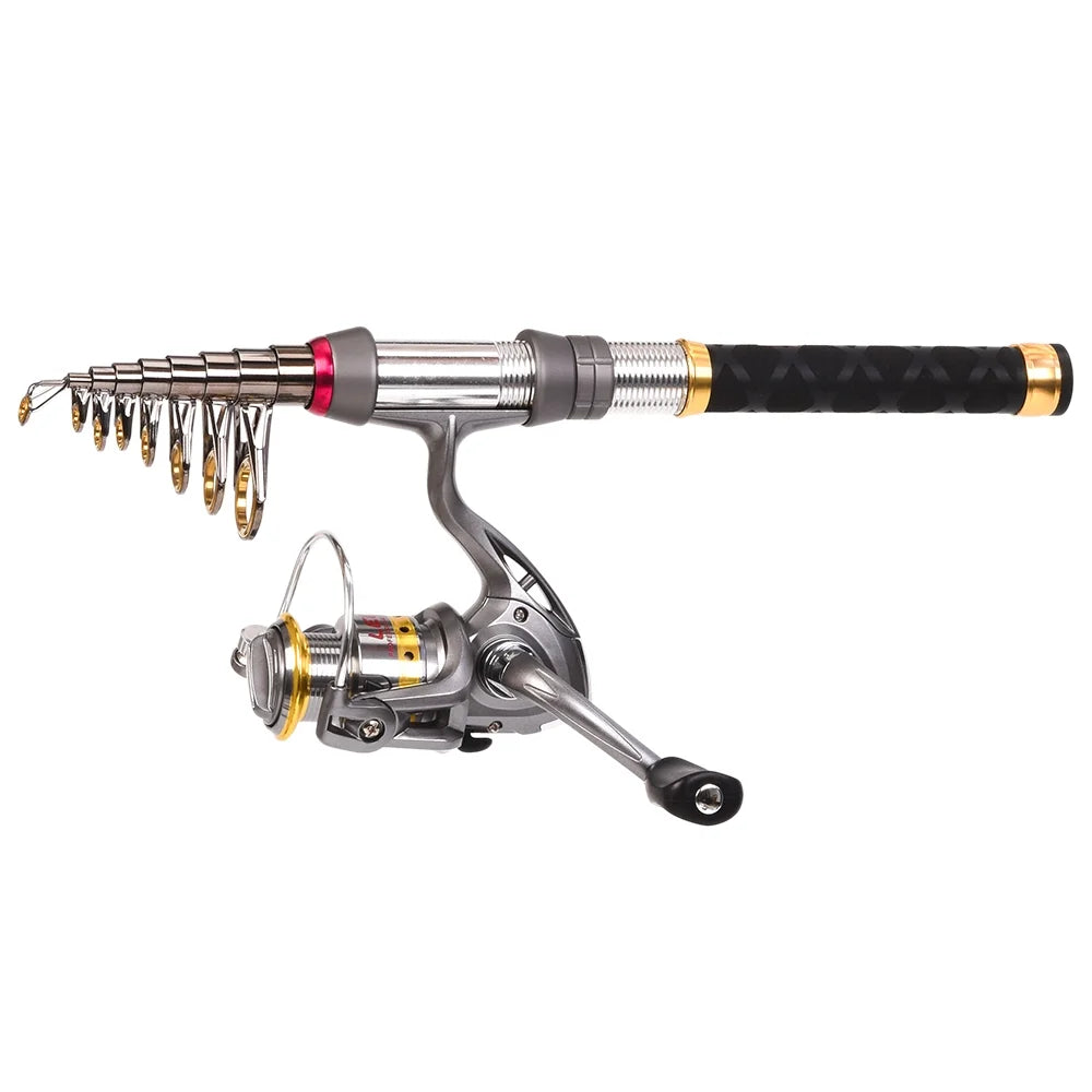 Carbon Fiber Telescopic Fishing Rod Reel Combo with Carrier Bag U632