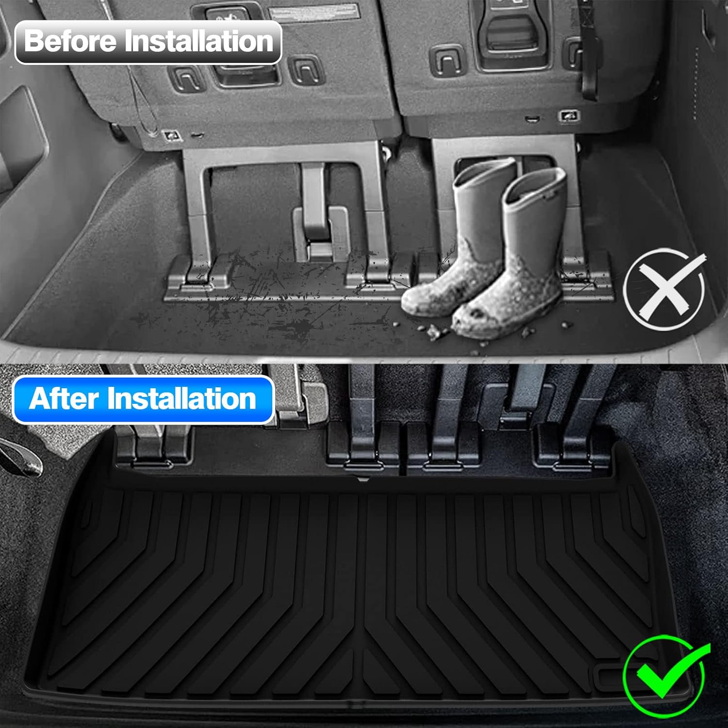 TPO Non-Slip Car Cargo Mat for 2022 Kia Carnival J818