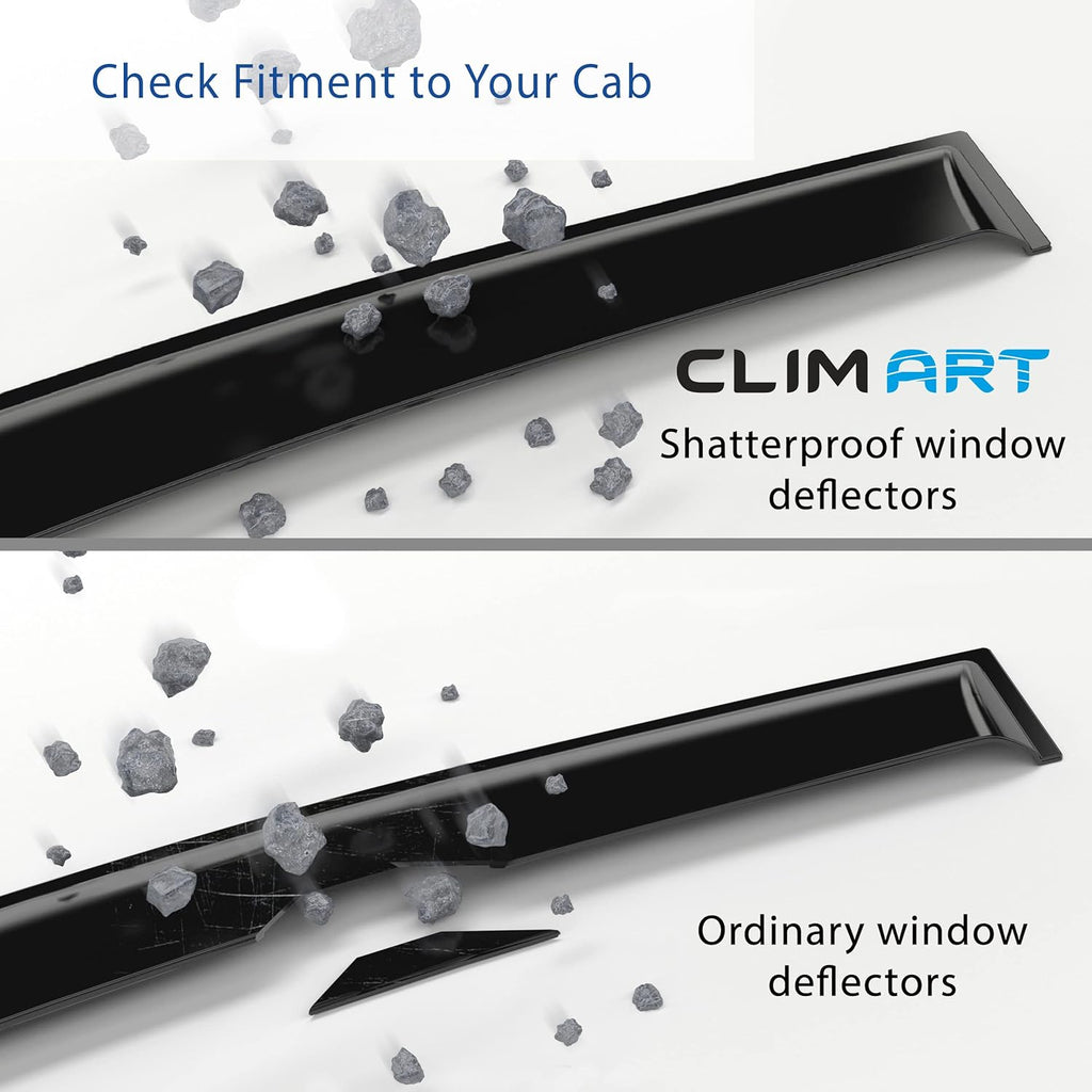 Dark Smoke Tape-on Window Deflectors 4pcs I713