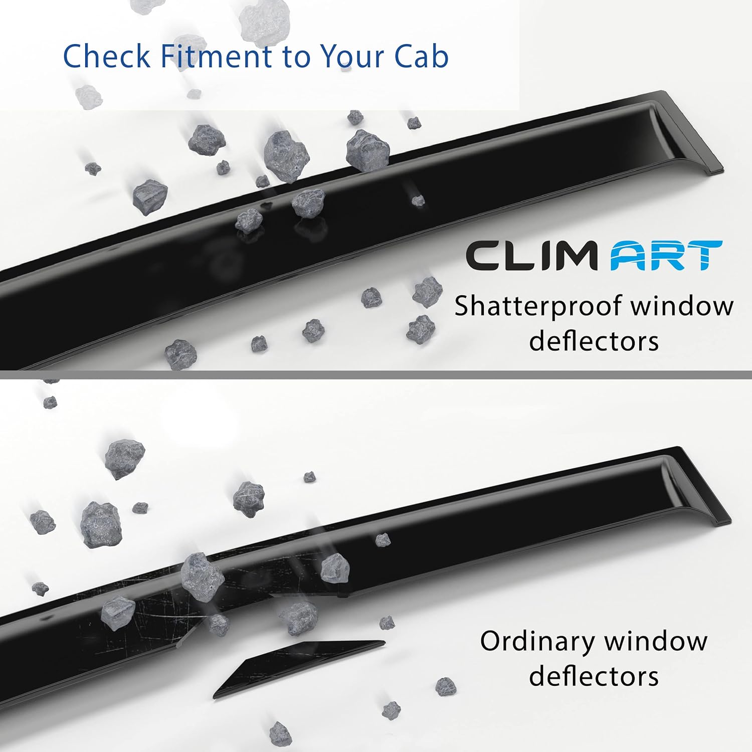 Dark Smoke Tape-on Window Deflectors 4pcs I713