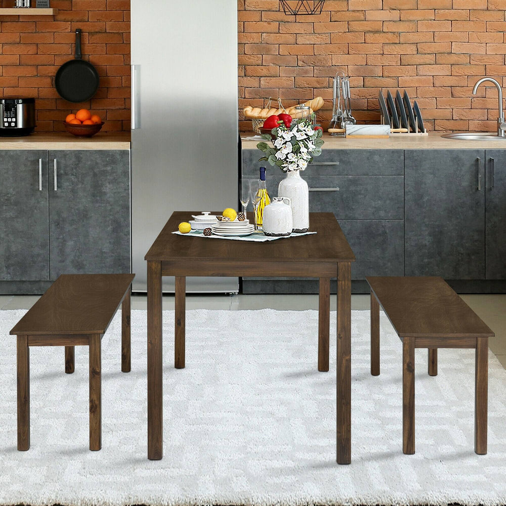 3pcs Dining Table with 2 Benches O234120