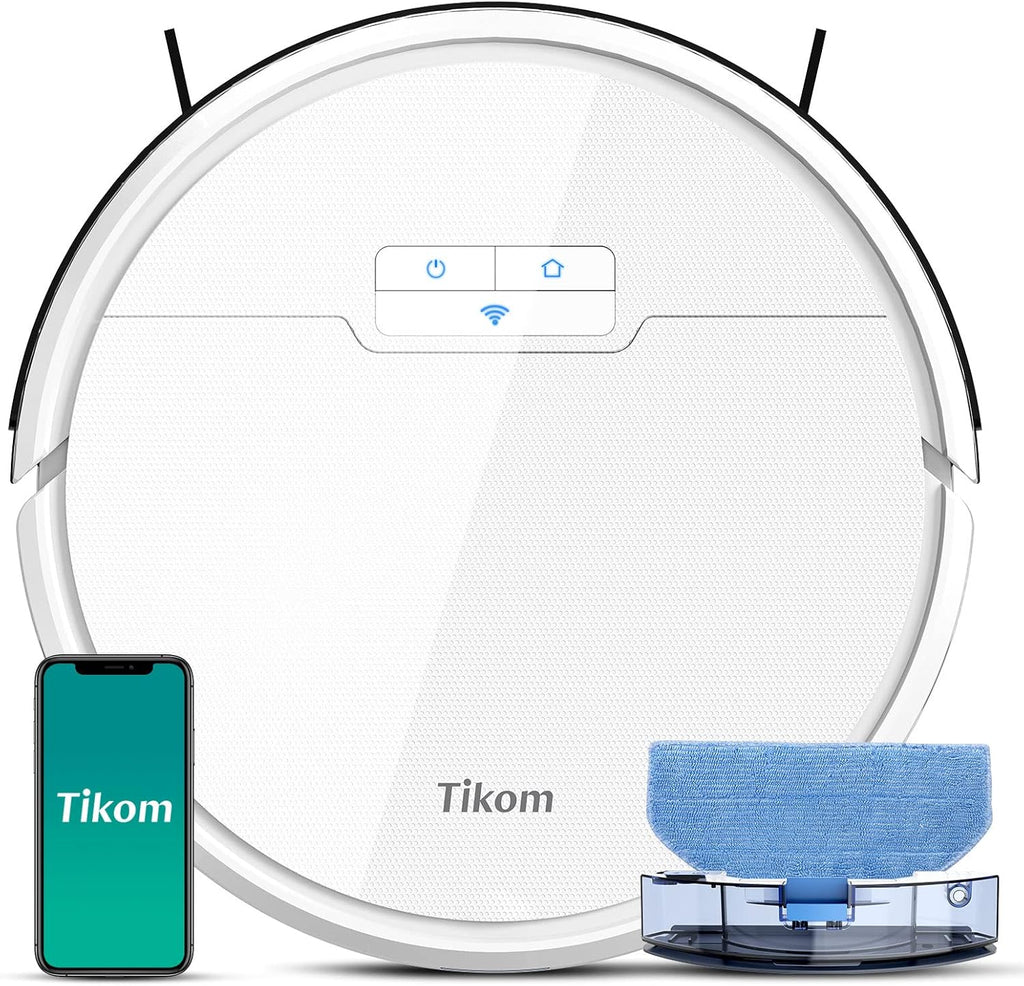 White Robot Vacuum and Mop, 2700Pa L556