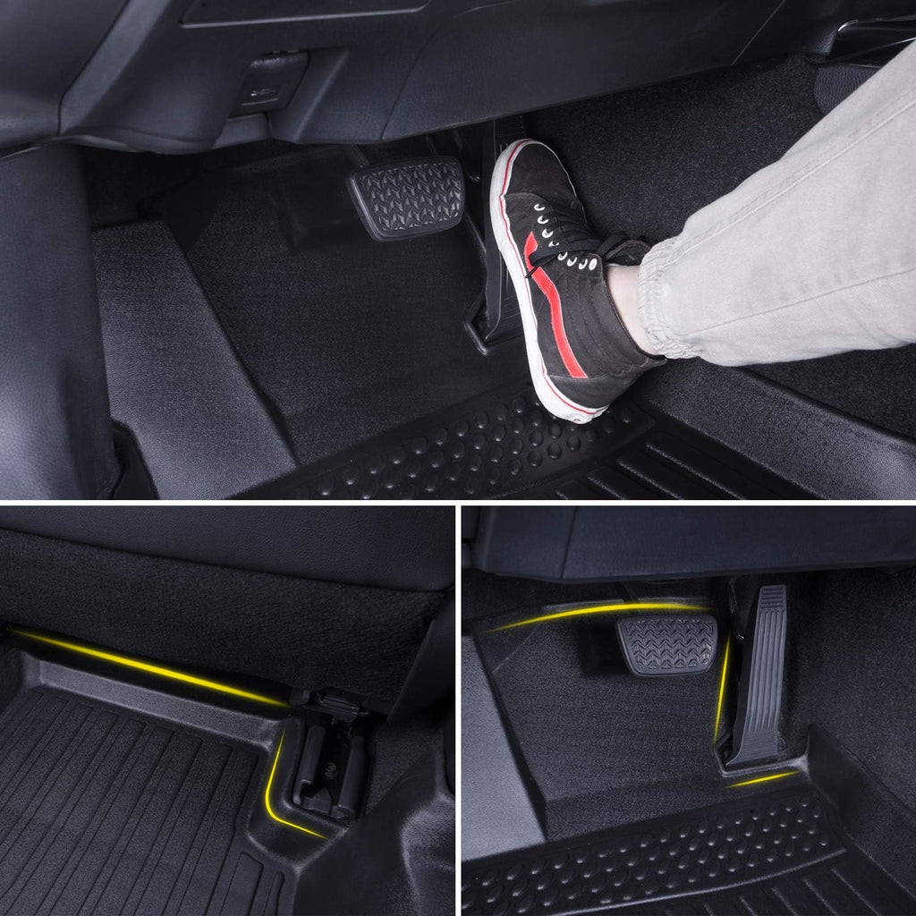 Black Floor Mats Liners for Ford Edge Front Rear Car Carpet A690759