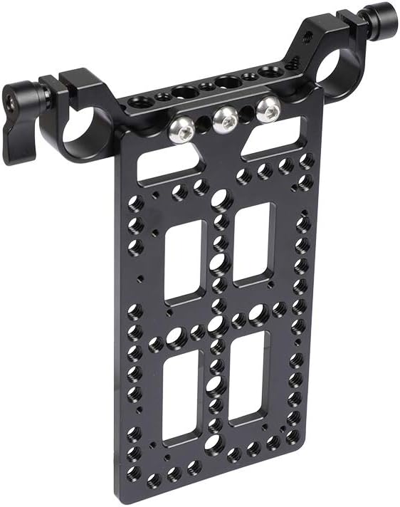 Battery Cheese Plate with 19mm Railblock for V Lock Mount Power Splitter Pack of 2 N513