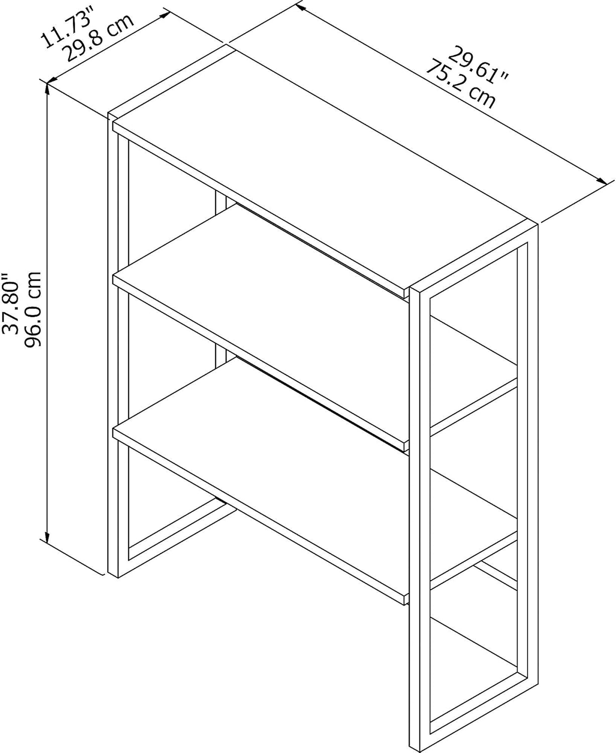 Storm Gray Bookcase Hutch V68822