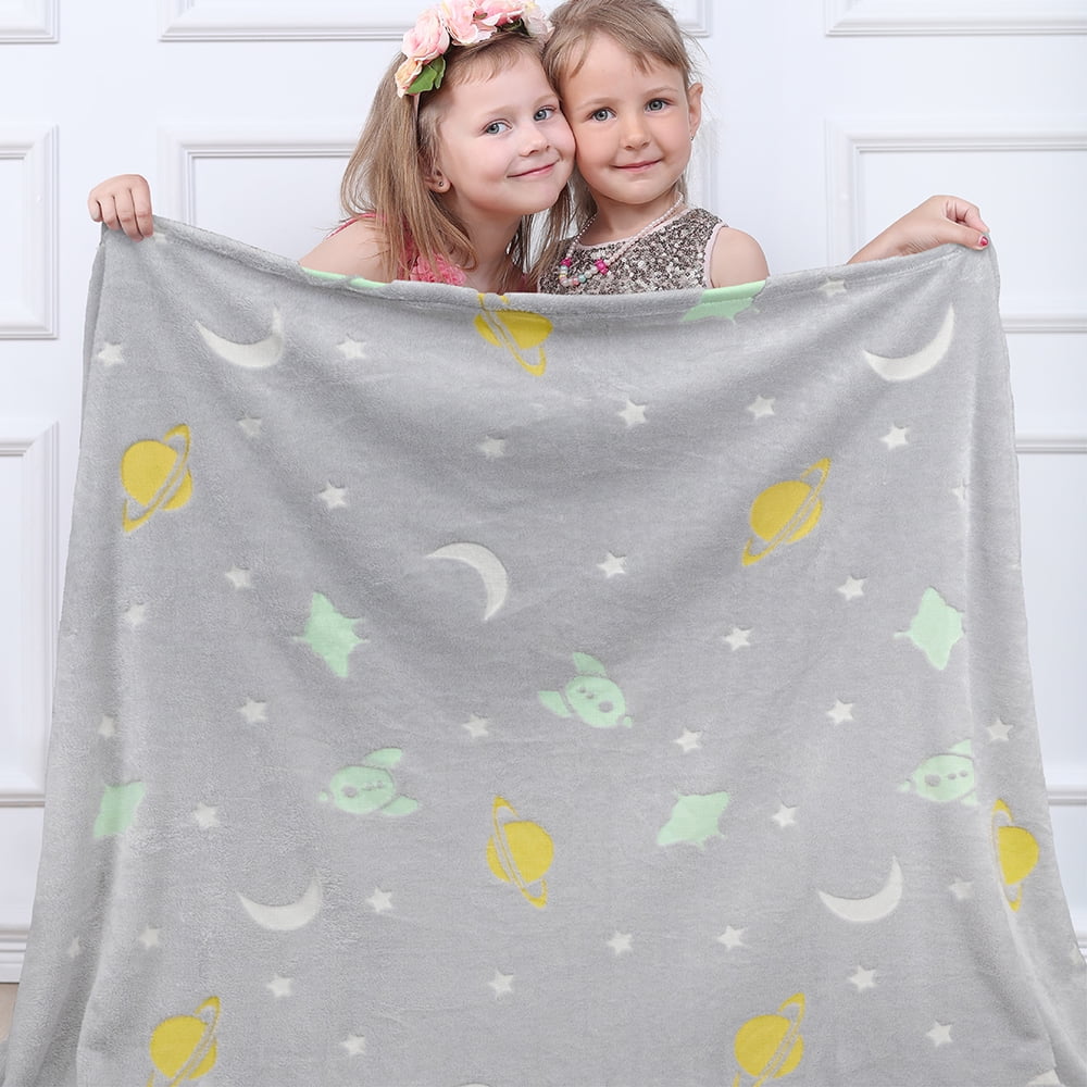 Glow in the Dark Soft Plush Fleece Blanket, 50x60 M66719