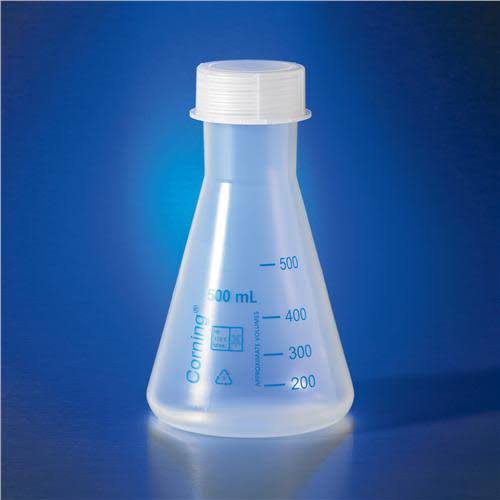 50ml Reusable Plastic Erlenmeyer Flask with Screw Cap L37349