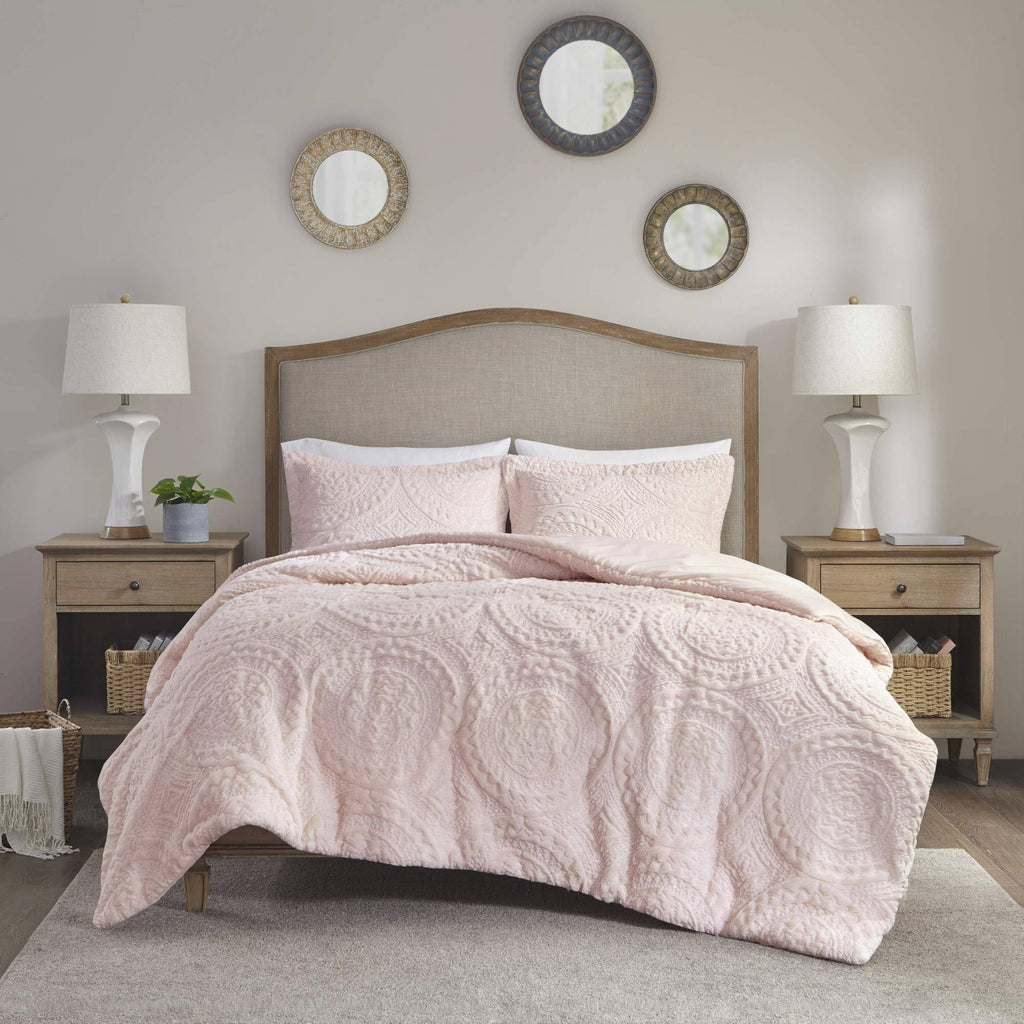 Blush King/Cal King Ultra Plush Comforter Mini Set L97502