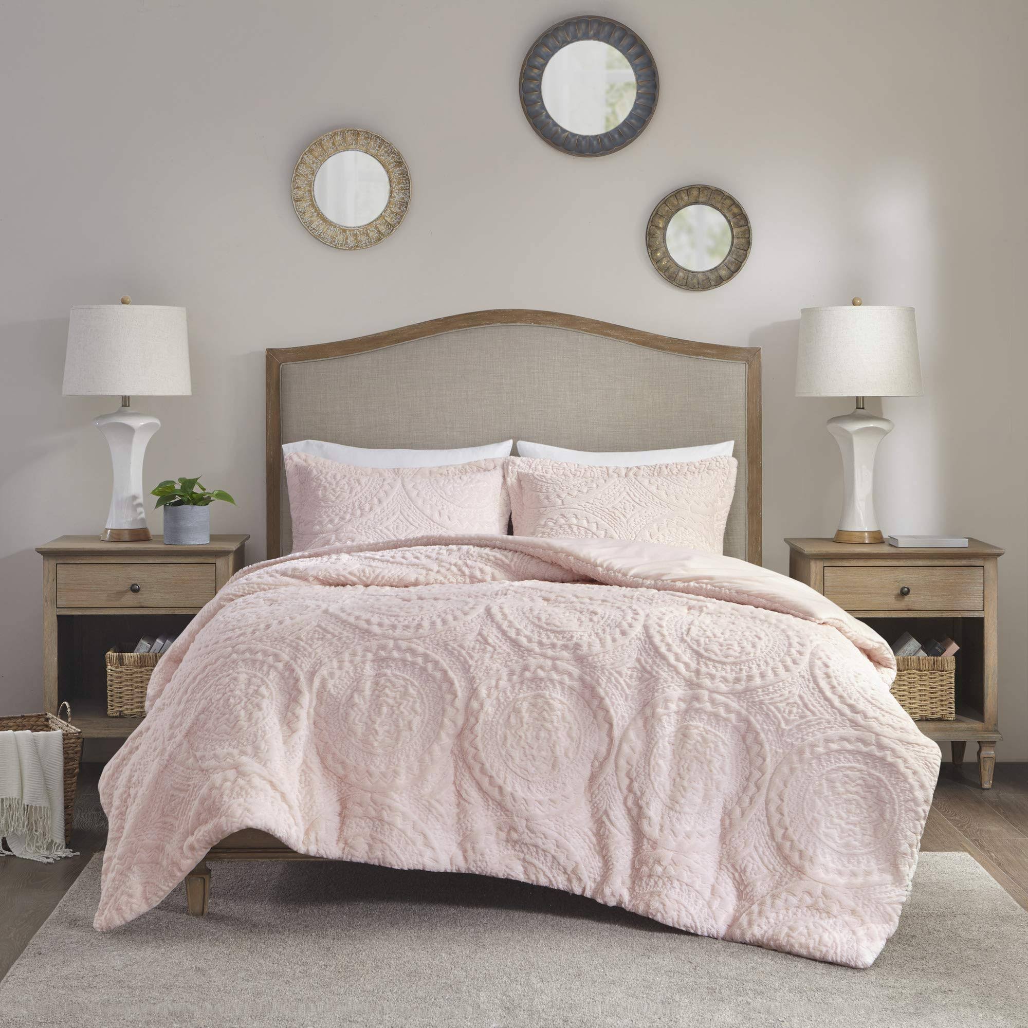 Blush King/Cal King Ultra Plush Comforter Mini Set L97502