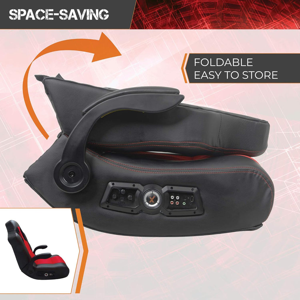 Black/Red Wireless Bluetooth Gaming Floor Rocker Z94951